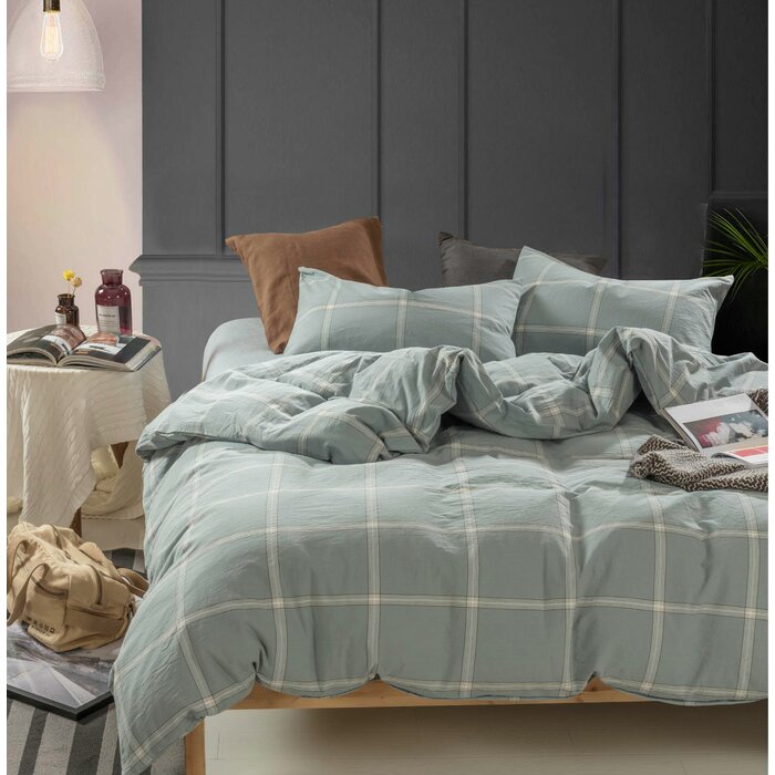 Cabell 100% Cotton Flannel Duvet Cover Set, King