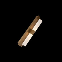 Load image into Gallery viewer, Aged Brass Camelot Iron LED Flush Mounted Sconce
