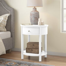 Load image into Gallery viewer, White Canterbury Tall End Table with Storage
