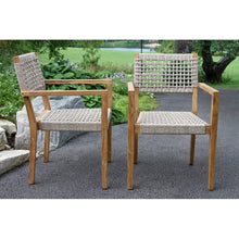 Load image into Gallery viewer, Cava Teak Outdoor Stackable Dining Armchair (Set of 2)
