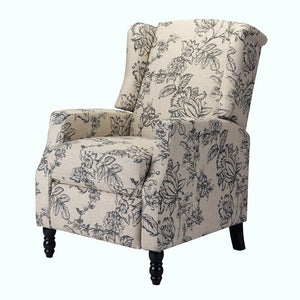 Celia Upholstered Recliner with Classic Wing Back