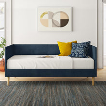 Load image into Gallery viewer, Twin Blue Velvet Chadlee Upholstered Daybed

