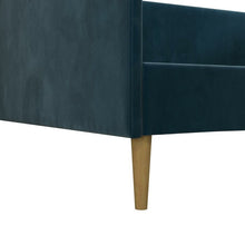 Load image into Gallery viewer, Twin Blue Velvet Chadlee Upholstered Daybed
