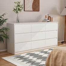 Load image into Gallery viewer, Chest Of Drawers 9 Drawer Dresser, Wood Dresser 9 Drawer Chest

