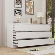 Load image into Gallery viewer, Chest Of Drawers 9 Drawer Dresser, Wood Dresser 9 Drawer Chest
