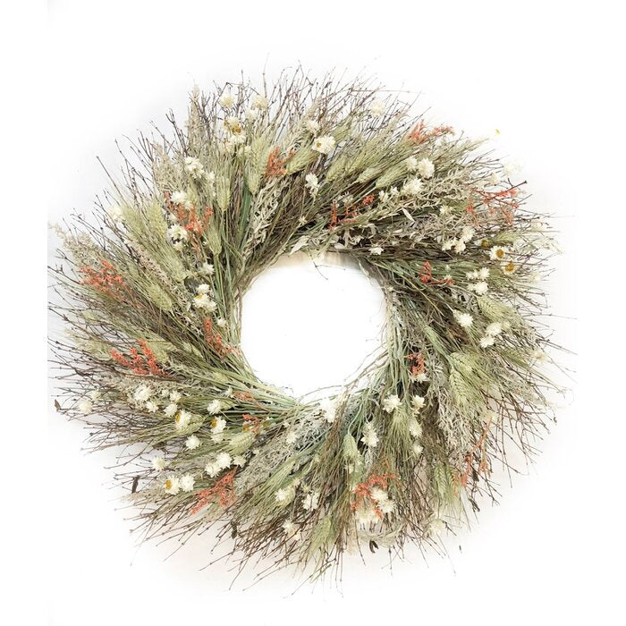Chou Dried Mixed Assortment Floral Wreath