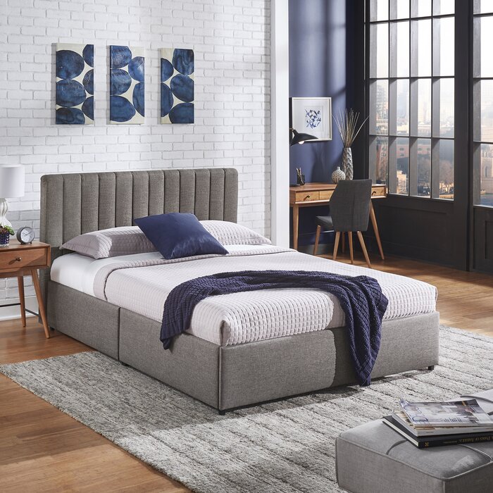 Cletus Upholstered Storage Bed, Queen