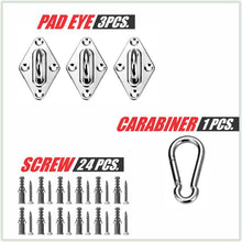 Load image into Gallery viewer, Sun Shade Sail Triangle Hardware Kit (Hardware Kits Only)

