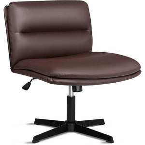 Brown Cotton Office Chair