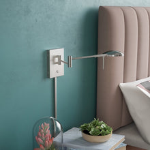 Load image into Gallery viewer, Creasey Steel Plug-in Swing Arm Sconce
