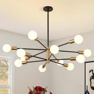 Croner 12 - Light Dimmable Sputnik Modern Linear Chandelier
