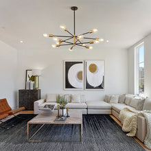 Load image into Gallery viewer, Croner 12 - Light Dimmable Sputnik Modern Linear Chandelier
