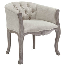 Load image into Gallery viewer, Crown Tufted Arm Chair in Beige

