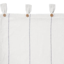 Load image into Gallery viewer, 36&quot; W x 36&quot; L White/Gray Cumberledge Striped Cotton Tailored 72&#39;&#39; Cafe Curtain (Set of 2)
