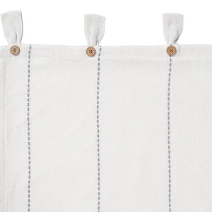 36" W x 36" L White/Gray Cumberledge Striped Cotton Tailored 72'' Cafe Curtain (Set of 2)