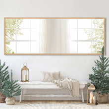 Load image into Gallery viewer, Natural Daijon Rectangle Wood Wall Mirror
