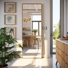 Load image into Gallery viewer, Natural Daijon Rectangle Wood Wall Mirror
