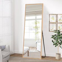 Load image into Gallery viewer, Natural Daijon Rectangle Wood Wall Mirror
