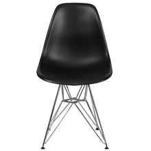 Load image into Gallery viewer, Black Daker Plastic Chair with Chrome Base (Set of 2)
