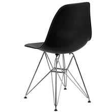 Load image into Gallery viewer, Black Daker Plastic Chair with Chrome Base (Set of 2)
