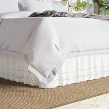 Load image into Gallery viewer, Queen White Dakota Ruffled Bed Skirt
