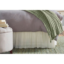 Load image into Gallery viewer, King White Dakota Ruffled Bed Skirt
