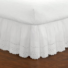 Load image into Gallery viewer, King White Dakota Ruffled Bed Skirt
