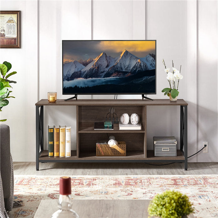 Taupe Wood Daquanna Media Console