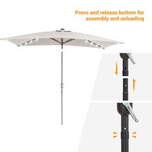 Load image into Gallery viewer, Donyan Rectangular Lighted Market Umbrella
