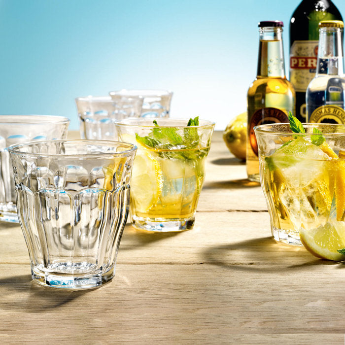 Clear Picardie 6 - Piece Tempered Glass Drinking Glass Glassware Set