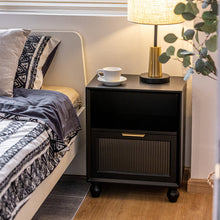 Load image into Gallery viewer, Dyamon One Drawer Nightstand with Open Shelf

