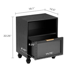 Load image into Gallery viewer, Dyamon One Drawer Nightstand with Open Shelf
