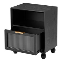 Load image into Gallery viewer, Dyamon One Drawer Nightstand with Open Shelf
