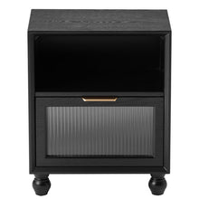 Load image into Gallery viewer, Dyamon One Drawer Nightstand with Open Shelf

