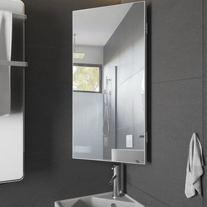 Eastbrook 12.8'' W 24.2'' H Corner Mount Frameless Medicine Cabinet with Mirror and 3 Fixed Shelves