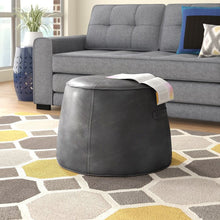 Load image into Gallery viewer, Eddie Vegan Leather Pouf
