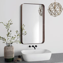 Load image into Gallery viewer, Bronze Eitzen Round Metal Wall Mirror
