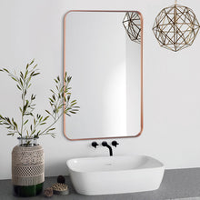 Load image into Gallery viewer, Bronze Eitzen Round Metal Wall Mirror
