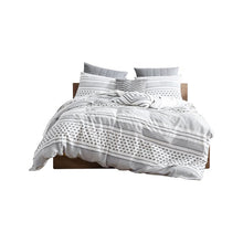 Load image into Gallery viewer, Ellard Gray/Ivory Standard Cotton 5 Piece Comforter Set
