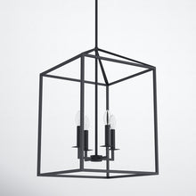 Load image into Gallery viewer, Ellis 4 - Light Dimmable Lantern Square / Rectangle Chandelier
