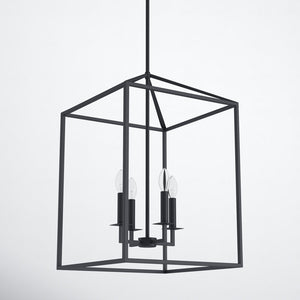 Ellis 4 - Light Dimmable Lantern Square / Rectangle Chandelier