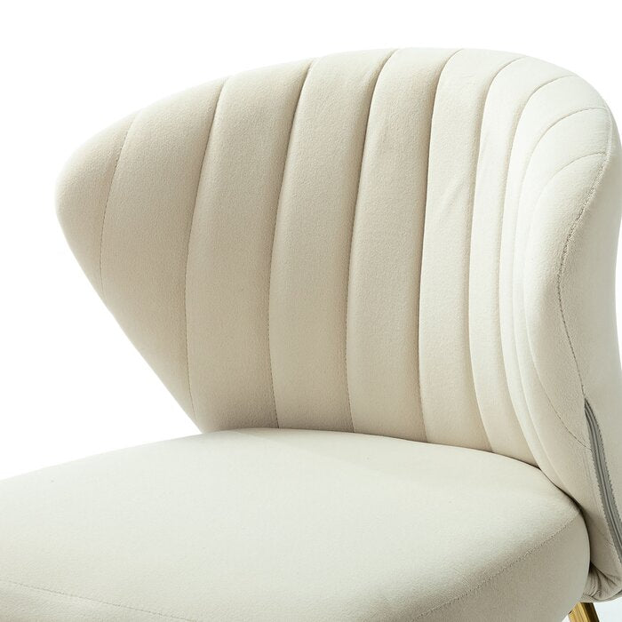 Esmund Tufted Velvet Side Chair with Golden Legs Set of 2