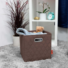 Load image into Gallery viewer, Brown Faux Leather Storage Bin Set (Set of 6)
