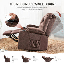 Load image into Gallery viewer, Faygah Recliner Chair Massage Rocker With Heated 360 Degree Swivel Recliner Single Sofa Seat With Cup Holders For Living Room

