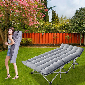 Folding Camping Cots with Thicker Mattress and Carry Bag for Adults 880lbs, Heavy Duty