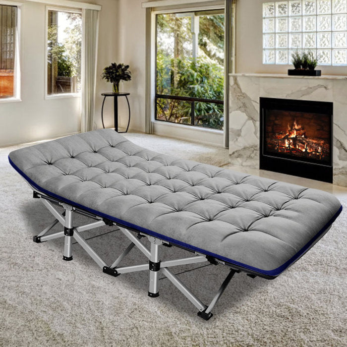 Folding Camping Cots with Thicker Mattress and Carry Bag for Adults 880lbs, Heavy Duty