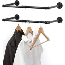 Load image into Gallery viewer, Fruge Metal Wall Mounted Clothes Rack (Set of 2)
