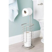Load image into Gallery viewer, Metal Free Standing Toilet Paper Stand/Dispenser - Holds 4 Rolls
