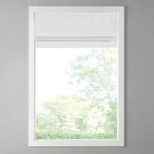Load image into Gallery viewer, White Galen Room Darkening Roman Shade
