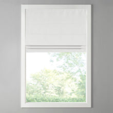 Load image into Gallery viewer, White Galen Room Darkening Roman Shade

